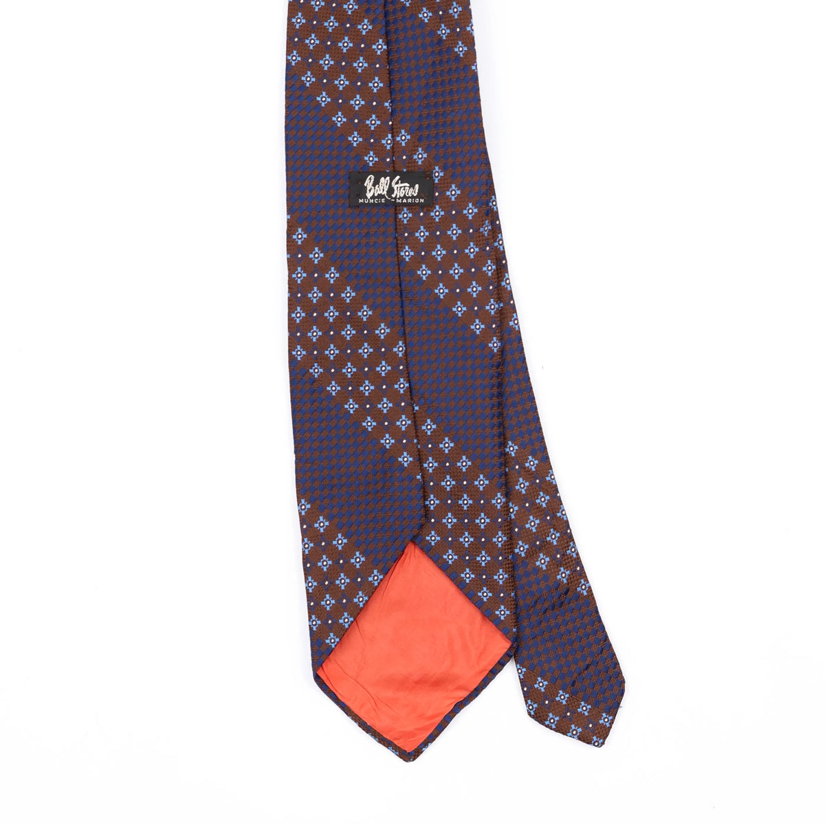 Back Back Detail of Vintage 1980's Geometric Patterned Tie