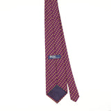 Back of Vintage 1990's Ralph Lauren Flowers Geometric Patterned Tie