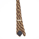 Back Back of Vintage Geometric Patterned Tie