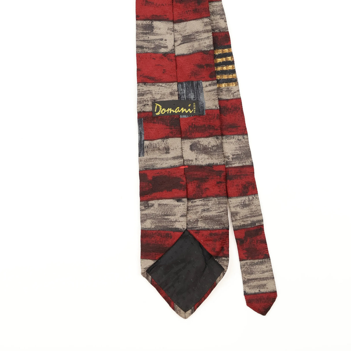 Back Detail of Vintage 1990's Striped Patterned Tie