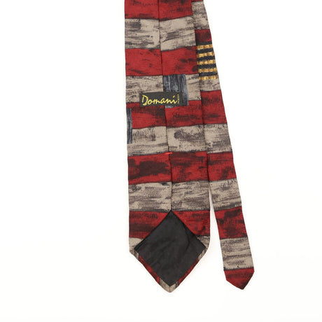 Back Detail of Vintage 1990's Striped Patterned Tie