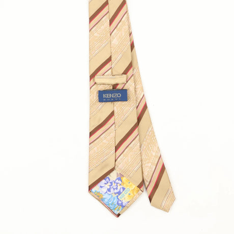 Back Back Detail of Vintage 1990's Kenzo Striped Patterned Tie