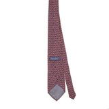 Back Back of Vintage 1990's Oscar De La Renta Geometric Patterned Tie
