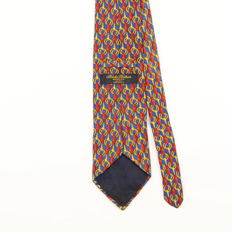 Back Detail of Vintage 1990's Brooks Brothers Geometric Patterned Tie