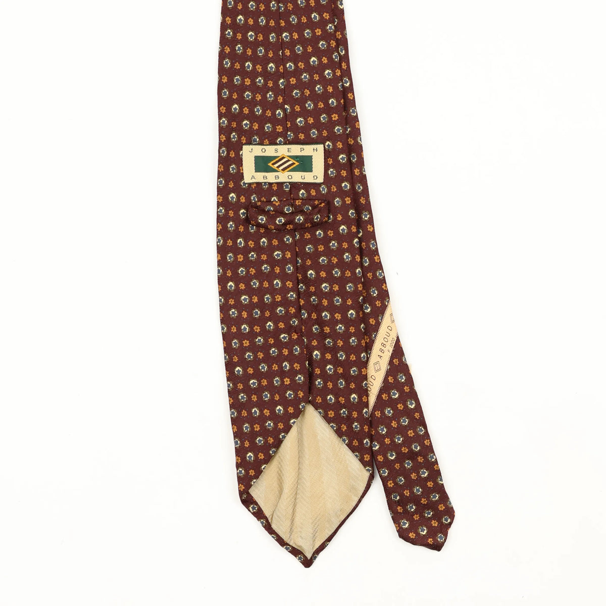Back Back Detail of Vintage 1990's Joseph Aboud Geometric Patterned Tie