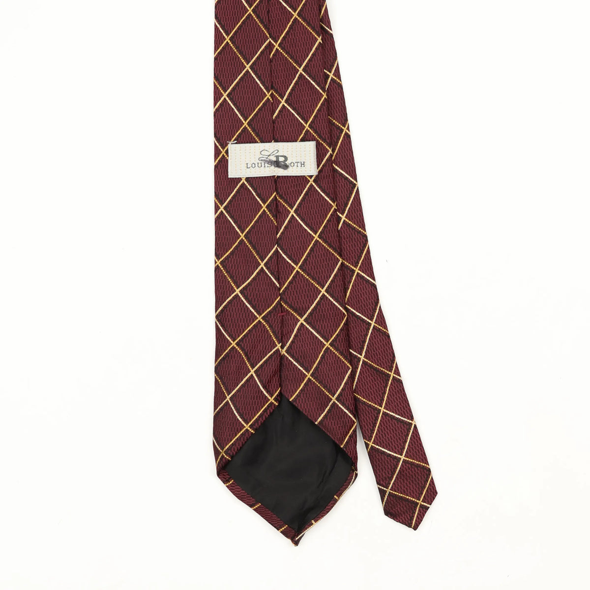 Back Back Detail of Vintage 1990's Check Patterned Tie