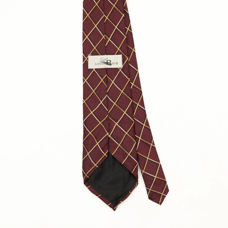 Back Back Detail of Vintage 1990's Check Patterned Tie