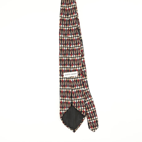 Back Back of Vintage 1990's Pierre Cardin Geometric Patterned Tie
