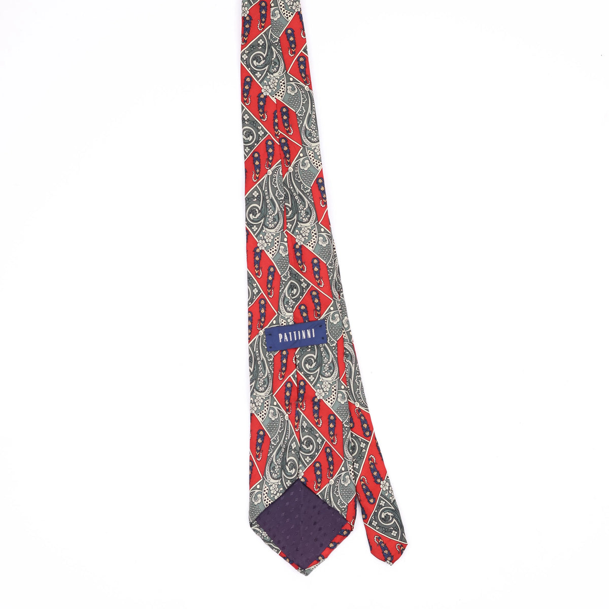 Back Back of Vintage 1990's Paisley Patterned Tie