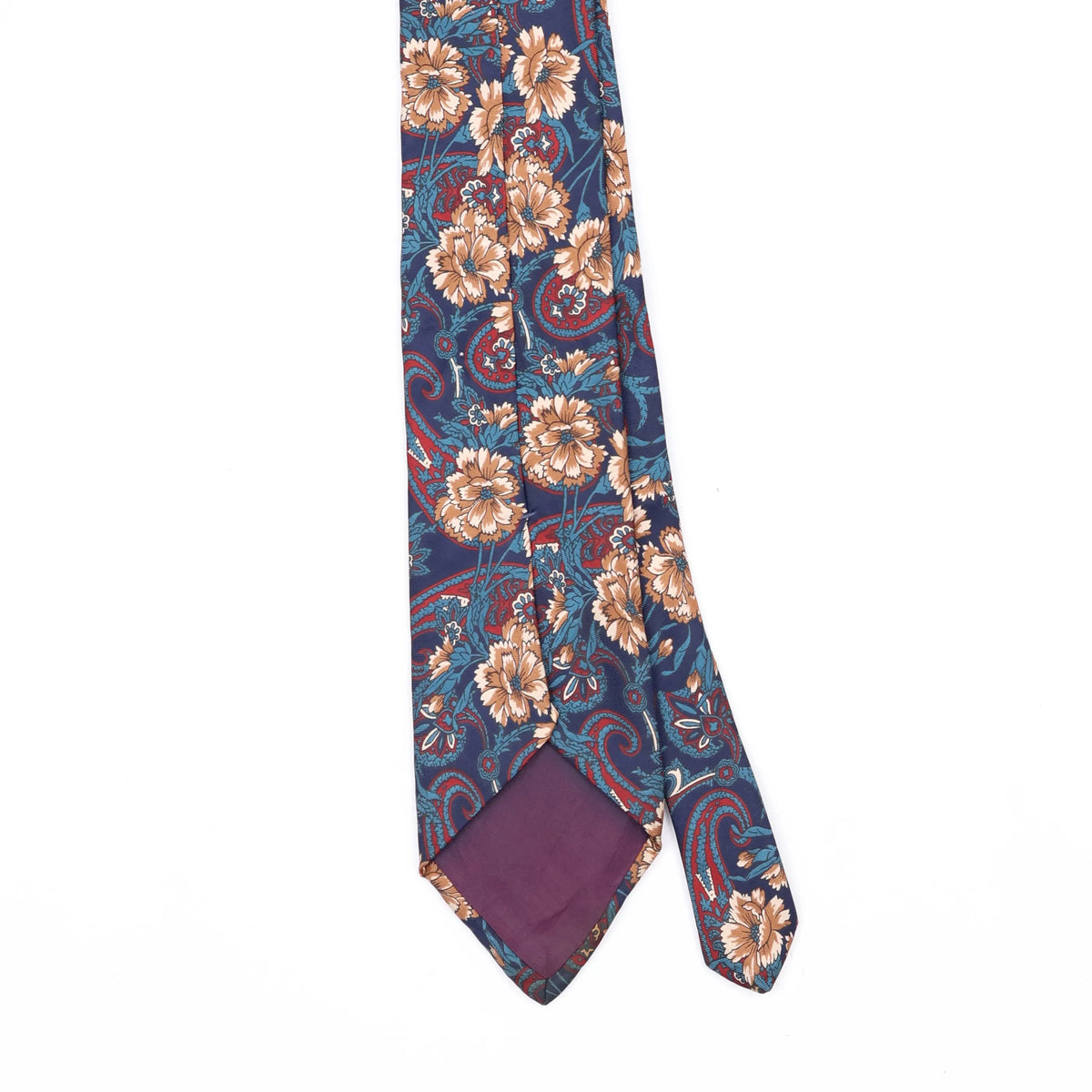 Back Back Detail of Vintage 1990's Floral Patterned Tie