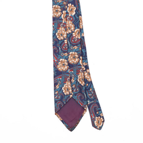 Back Back Detail of Vintage 1990's Floral Patterned Tie