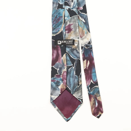 Back Detail of Vintage 1990's Don Loper Abstract Patterned Tie