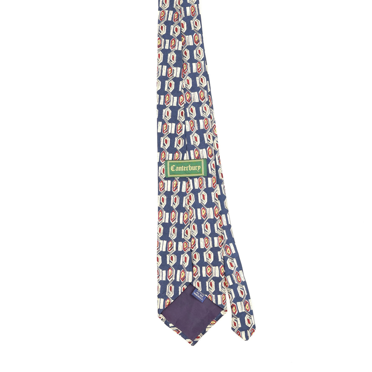 Back Back of Vintage 1990's Geometric Patterned Tie