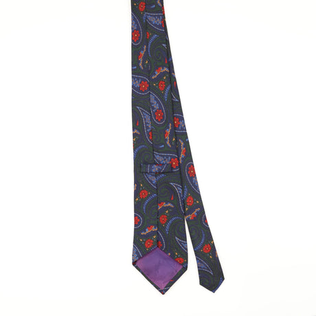 Back of Vintage 1990's Turnbull & Asser Paisley Patterned Tie