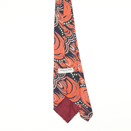 Back Back of Vintage 1980's Jacques Fath Abstract Patterned Tie