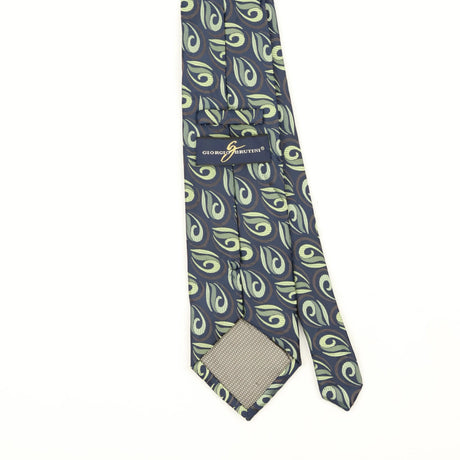 Back Back Detail of Vintage Giorgio Brutini Abstract Patterned Tie