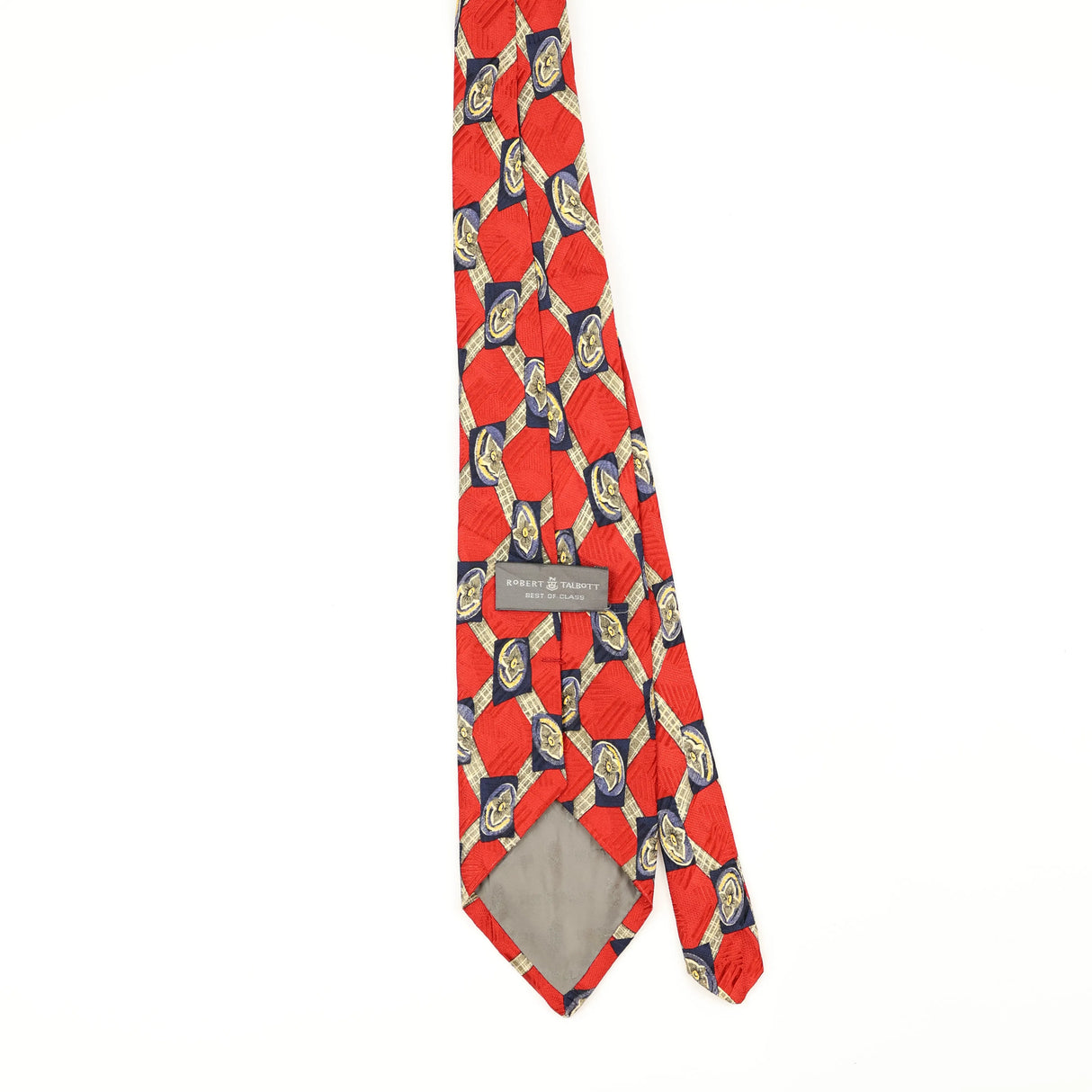 Back Back of Vintage 1990's Robert Talbott Best Of Class Geometric Patterned Tie