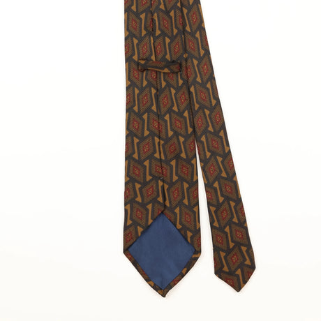 Back Detail of Vintage 1990's Coach Geometric Patterned Tie