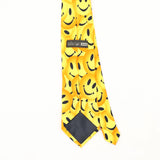 Back Back Detail of Vintage Smiley Faces Cartoon Patterned Tie