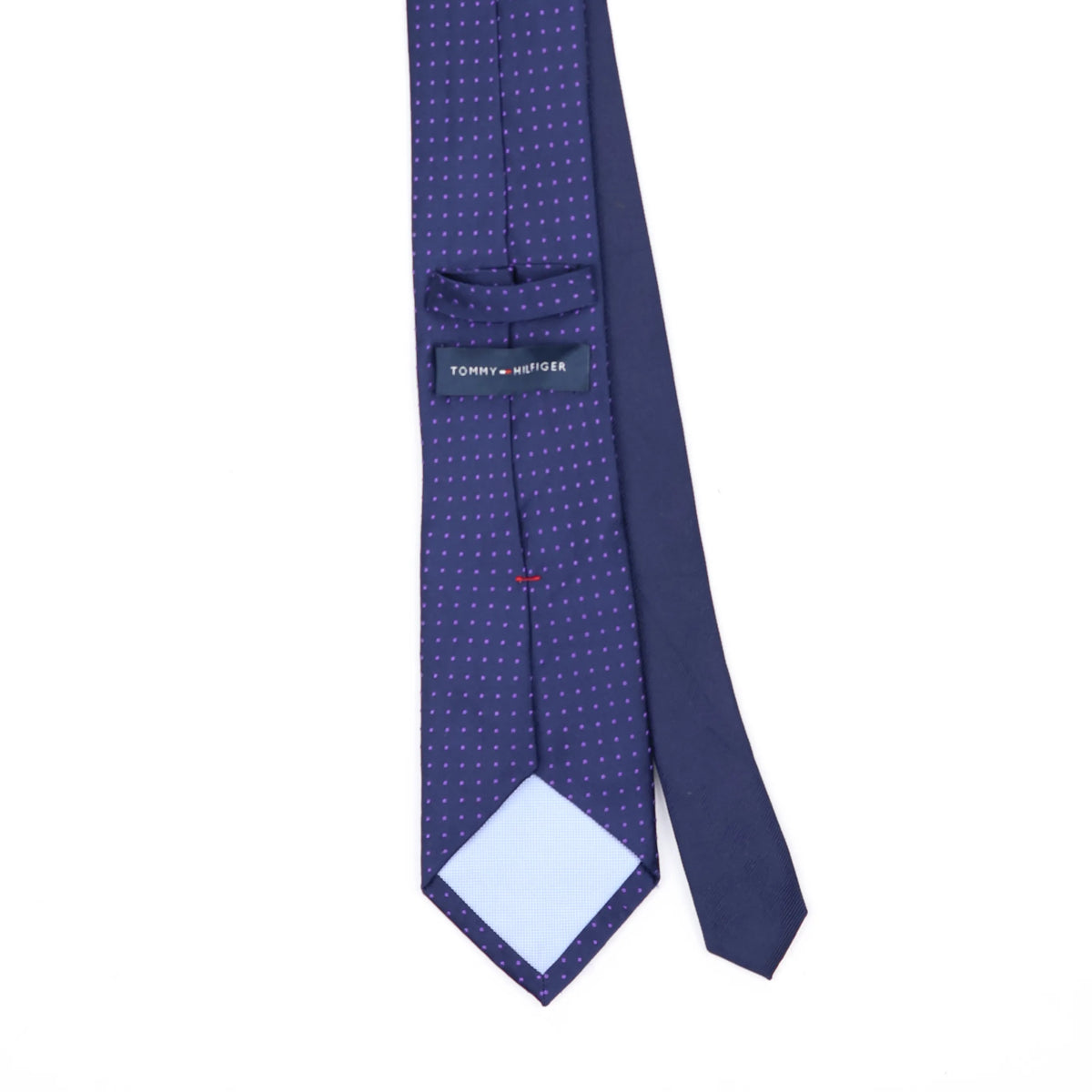 Back Back Detail of Vintage Tommy Hilfiger Polka Dot Patterned Tie