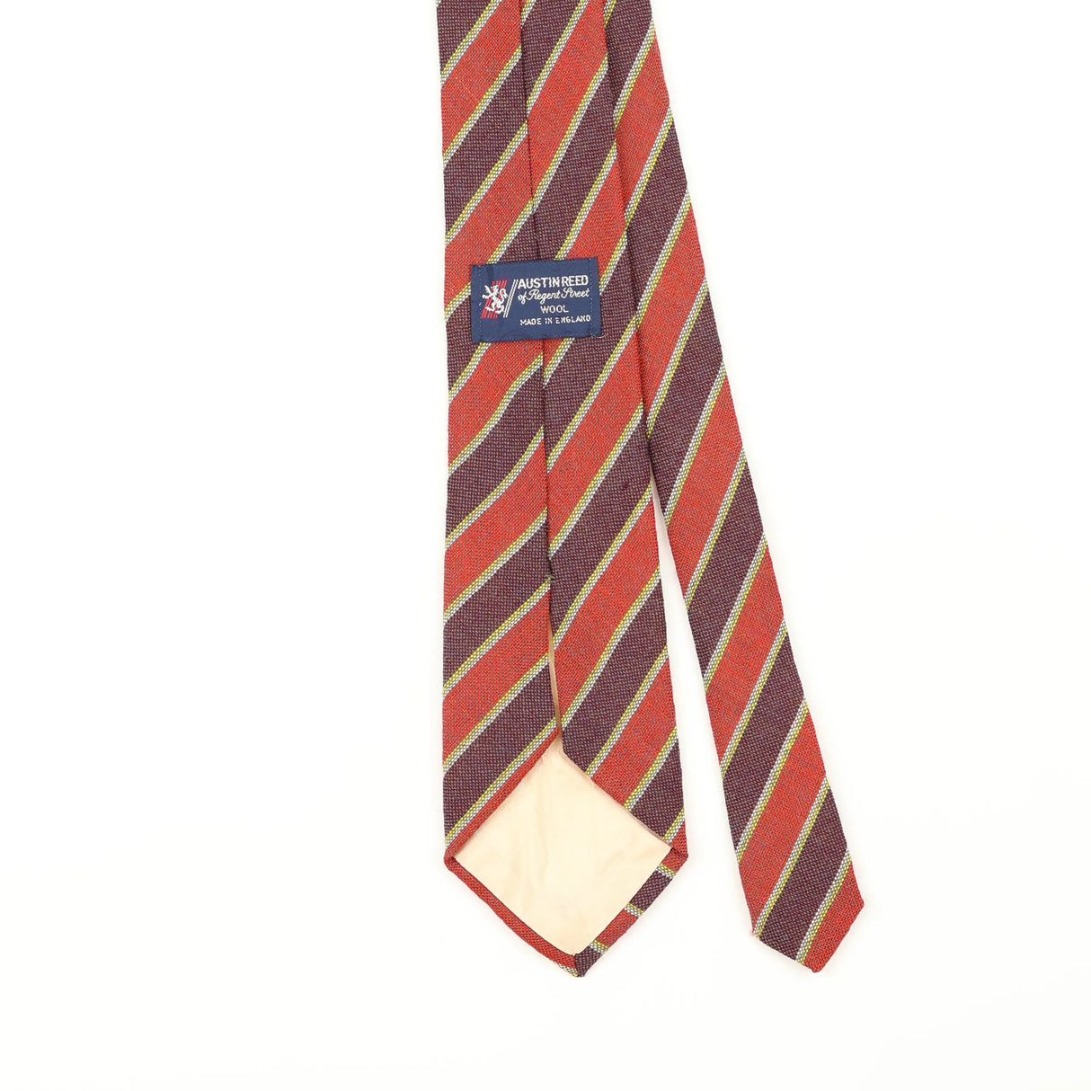 Back Detail of Vintage 1980's Austin Reed Striped Patterned Tie