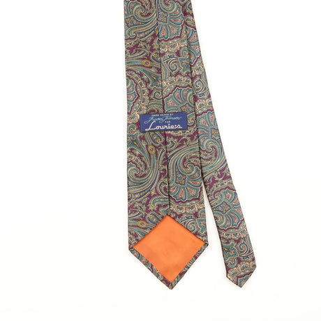 Back Detail of Vintage 1990's Paisley Patterned Tie
