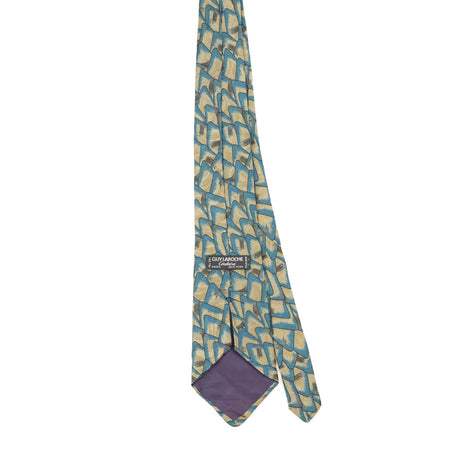 Back Back of Vintage 1990's Guy Laroche Abstract Patterned Tie
