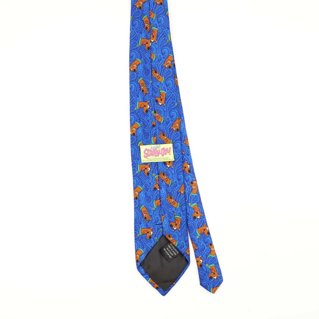 Back Back of Vintage 1990's Scooby Doo Cartoon Patterned Tie