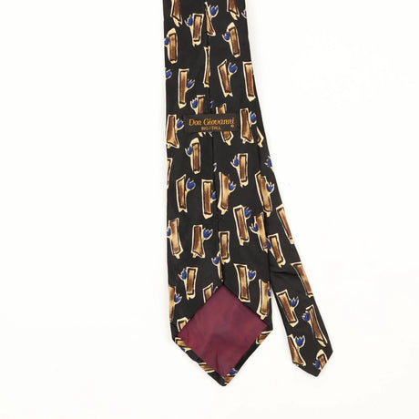 Back Back Detail of Vintage 1990's Geometric Patterned Tie