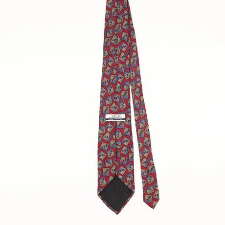 Back of Vintage 1990's Domino Geometric Patterned Tie