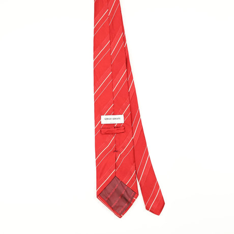 Back of Vintage 1990's Giorgio Armani Striped Patterned Tie