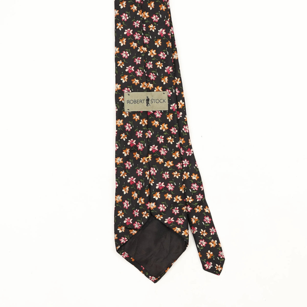 Back Back Detail of Vintage 1990's Floral Patterned Tie