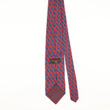 Back of Vintage 1990's Tie Rack Beaufort Ribbon Geometric Patterned Tie