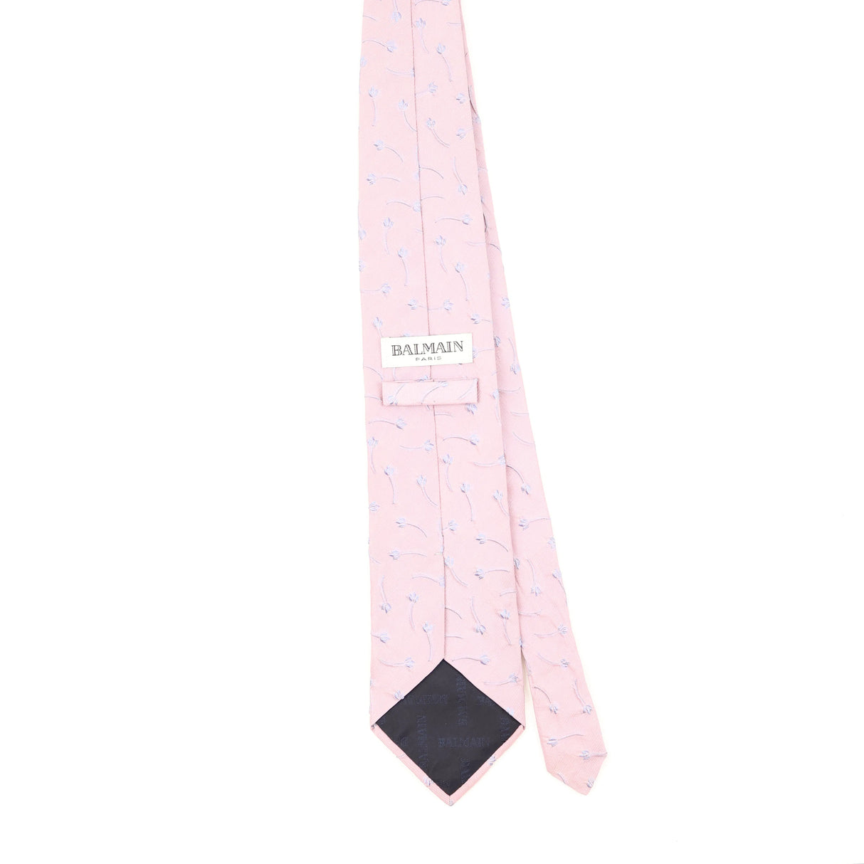 Back Back of Vintage 1990's Pierre Balmain Floral Patterned Tie