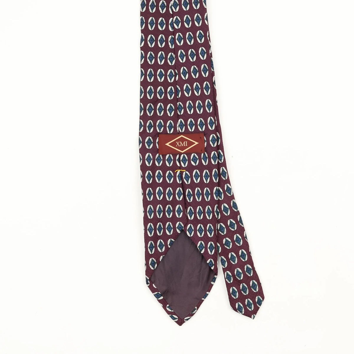 Back Back Detail of Vintage 1990's Geometric Patterned Tie