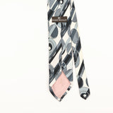 Back Detail of Vintage 1990's Pierre Balmain Geometric Patterned Tie