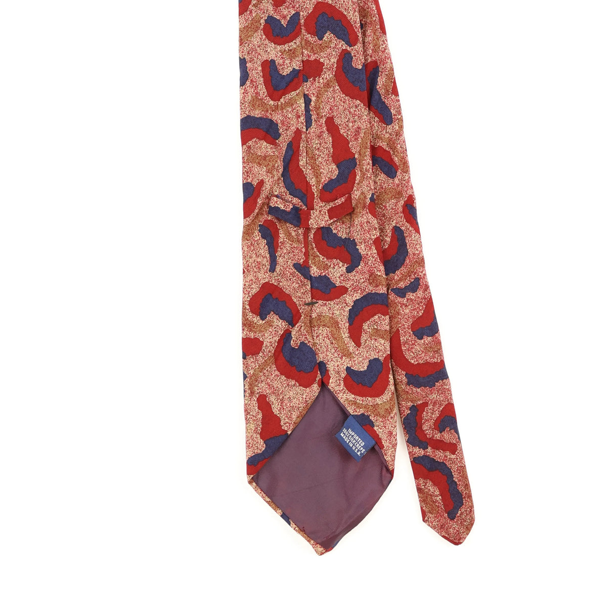 Back Detail of Vintage 1980's John Henry Abstract Patterned Tie