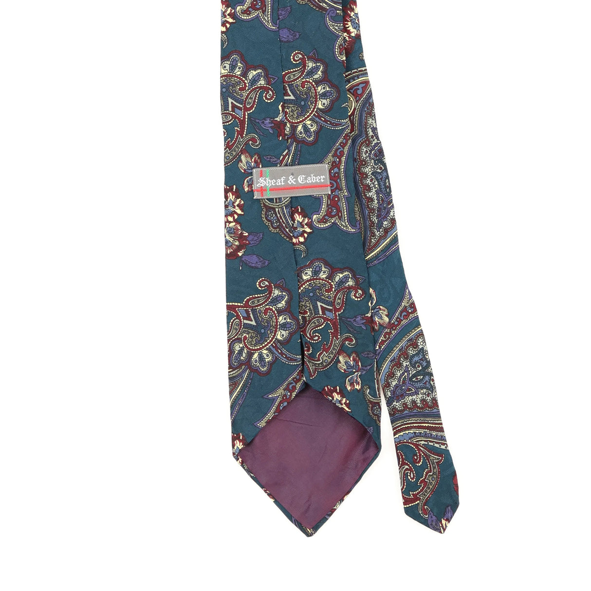Back Back Detail of Vintage 1990's Paisley Patterned Tie