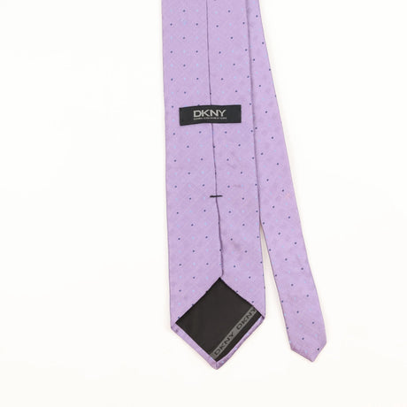 Back Detail of Vintage 1990's Dkny Polka Dot Patterned Tie