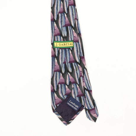 Back Back Detail of Vintage 1990's Jerry Garcia Landscape Abstract Patterned Tie