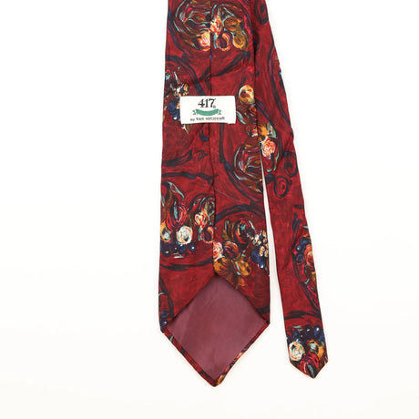 Back Detail of Vintage 1990's Van Heusen Abstract Patterned Tie