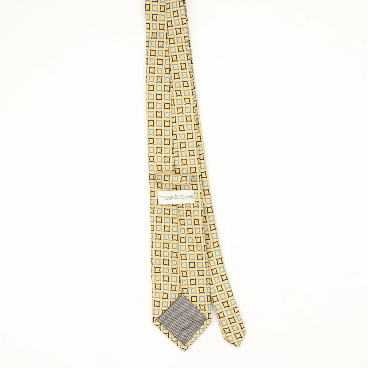 Back Back of Vintage Harvé Benard Geometric Patterned Tie