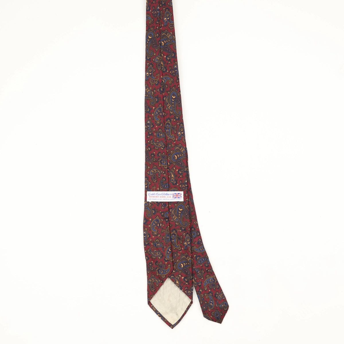 Back Back of Vintage 1990's Paisley Patterned Tie