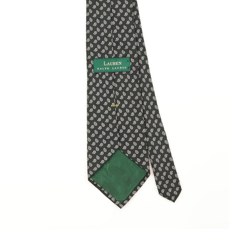 Back Back Detail of Vintage 1990's Ralph Lauren Paisley Patterned Tie