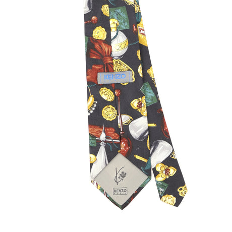 Back Back Detail of Vintage 1990's Kenzo Abstract Patterned Tie