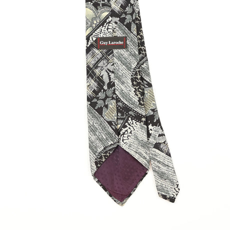 Back Back Detail of Vintage 1990's Guy Laroche Abstract Patterned Tie