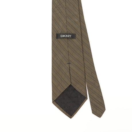 Back Detail of Vintage 1990's Dkny Striped Patterned Tie
