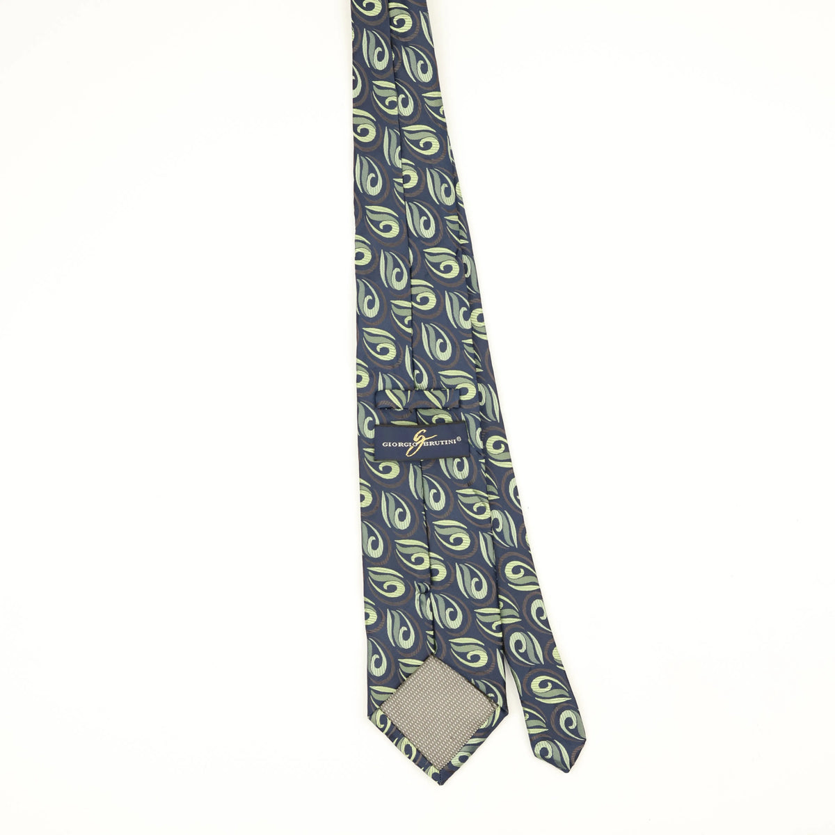 Back Back of Vintage Giorgio Brutini Abstract Patterned Tie