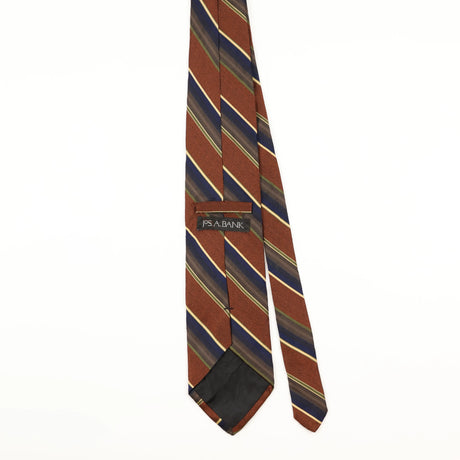 Back of Vintage 1990's Jos. A. Bank Repp Striped Patterned Tie
