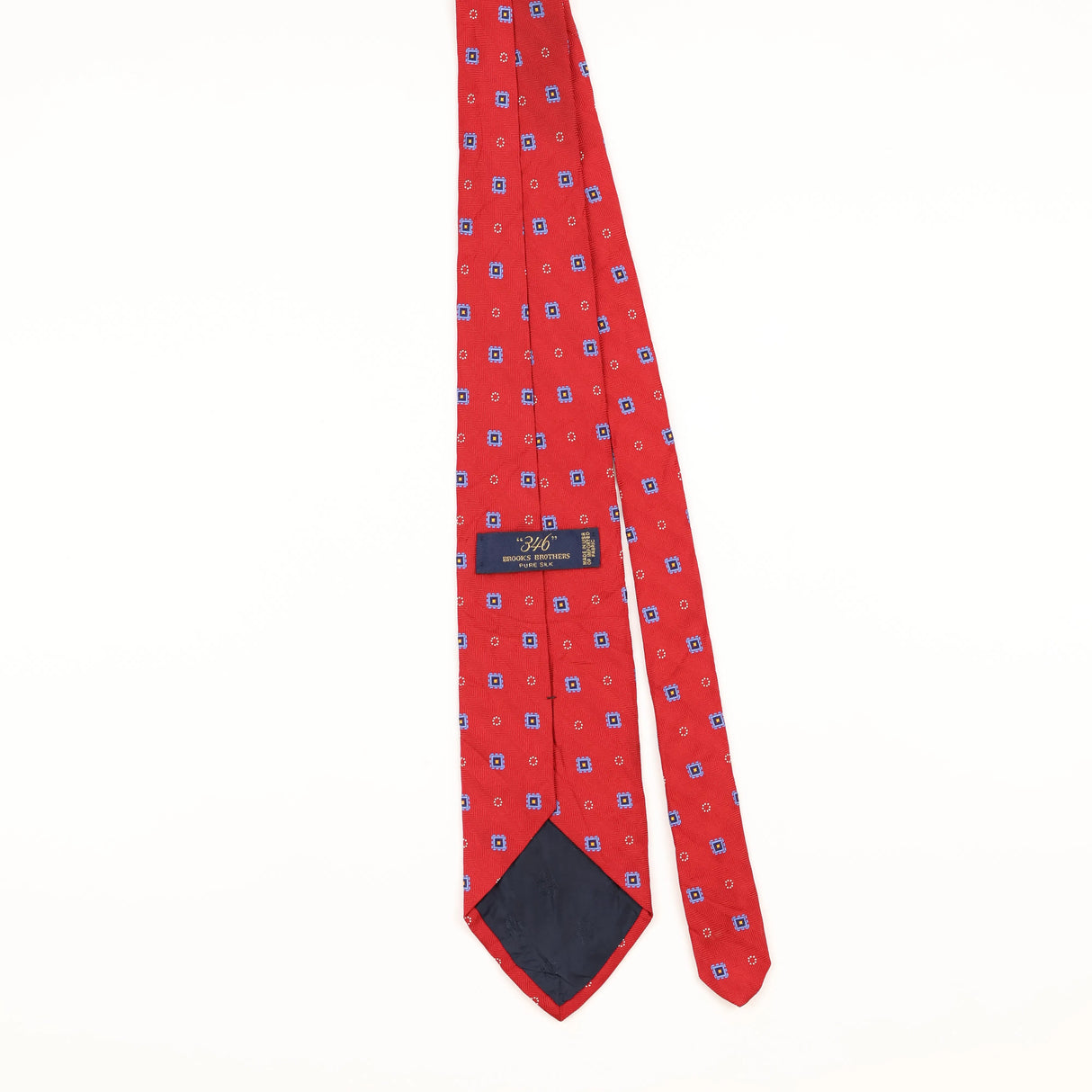 Back of Vintage 1990's Brooks Brothers Geometric Patterned Tie